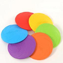 OUZEY-Brinquedos de disco voador resistentes à mordida para cães, Pet multifuncional, Brinquedos de treinamento de cachorros, Jogo interativo ao ar livre - Image 3