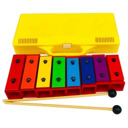 8 notas cromática xilofone glockenspiel ressonador sinos com caixa amarela - Image 2