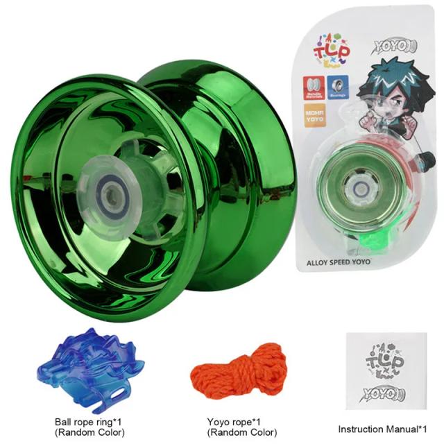 Yoyo de Metal em Alumínio para Crianças e Adultos - Acessórios para Iniciantes e Presentes de Aniversário
