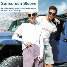 Luvas de proteção solar UV, luvas sem dedos de ciclismo, Muff legal, seda de gelo, capa elástica do braço, condução, anti-queimaduras solares, verão, 1-10 par - Image 2
