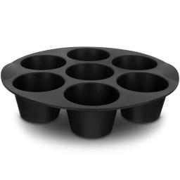 Airfryer Silicone Muffin Pan Cupcake Mold, antiaderente Mini Bolo Mold, Air Fryer Acessórios, 7 Copos, 3.5 a 5.8 L - Image 1