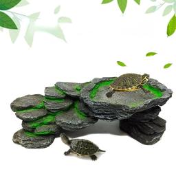 Resina Tartaruga Escada para Répteis, Répteis para se esconder da casa, Grande plataforma de secagem, Suprimentos para tartarugas - Image 1
