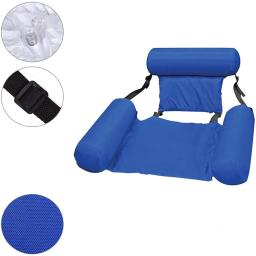 Cadeira Flutuante Inflável Dobrável, Colchões De Ar Do Encosto, Cama De Praia, Piscina, Espreguiçadeira De Esportes Aquáticos, Cadeira Flutuante, Tapete De Rede - Image 3