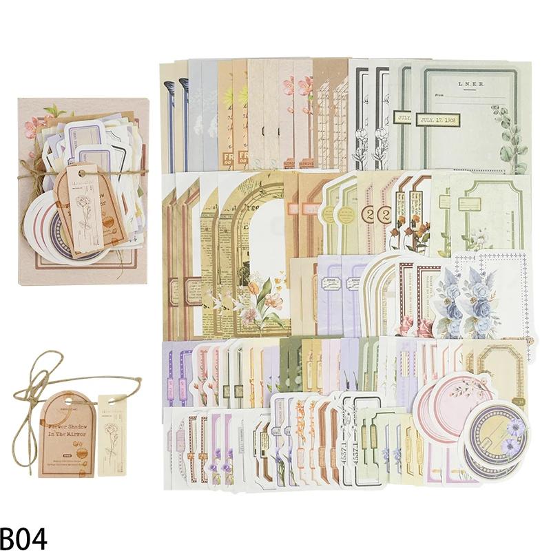 Kit de papel leve Scrapbooking vintage, DIY Handbook Adesivo, Jornal Colagem Álbum de fotos, Decoração de fundo - Image 1