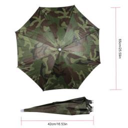 Impermeável chapéu dobrável com guarda-chuva para uso ao ar livre, tampa da cabeça portátil para camping e pesca - Image 6