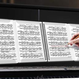 PTNOKA Foldas De Folhas De Música Suporte De Música Acessórios Music Binder 4 Páginas Expand Spiral-Bound 40 Pockets - Image 3