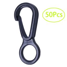 50 pçs 100 pçs plástico mini círculo snap gancho lagosta clipe para acampamento caminhadas mochila diy chaveiro fecho - Image 5