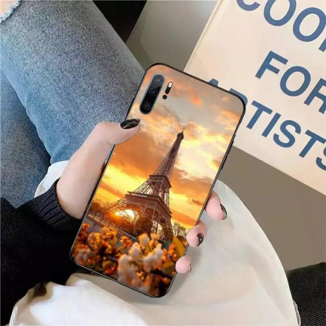 Capa de Telefone Torre Eiffel Paris para Huawei Honor Mate 30 40 50 20 8 70 5 9 10 Pro P X i S Y Lite Nova
