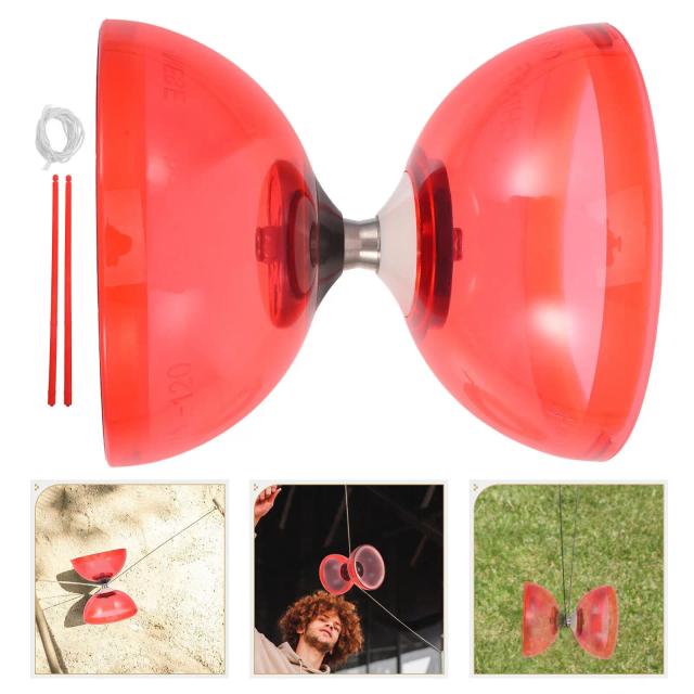 Diabolo Double-End Fitness para Idosos e Crianças - Brinquedo de Malabarismo Chinês Engraçado (1 Conjunto)