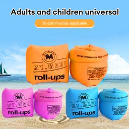 Anéis infláveis do braço de natação, círculo flutuante portátil, manga, bóia de piscina, brinquedos infantis, adultos, crianças, 1 par - Image 1