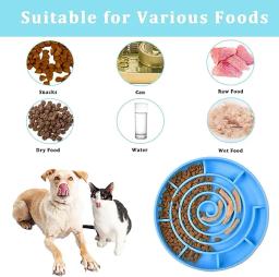 Anti-asfixia Silicone Slow Food Bowl, Anti-Knockover, Anti-Slip, Puppy Toy, Pet Shop, Placa de gato - Image 5