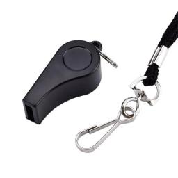 ABS Professional Black Whistle com colhedor, esportes ao ar livre, camping, caminhadas, jogo de arbitragem, treinamento, sobrevivência, 1, 2, 4pcs - Image 4