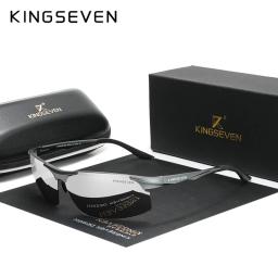 KINGSEVEN Ciclismo Polarizado UV400 Óculos De Sol para Homens e Mulheres, Lente De Espelho De Condução De Alumínio, Óculos De Sol Masculinos, Óculos De Aviação - Image 1
