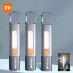 Nova lanterna led portátil xiaomi recarregável usb com gancho zoomable tocha acampamento ao ar livre caminhadas lanterna de emergência de longo alcance - Image 1
