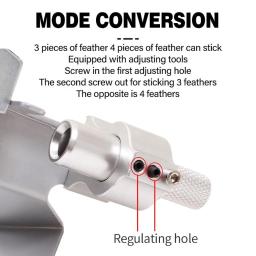 Equipamento de tiro com arco, penas pegajosas, gabarito de fletching ajustável, ferramenta reta e hélice com braçadeira para ferramenta de tiro com arco diy - Image 5