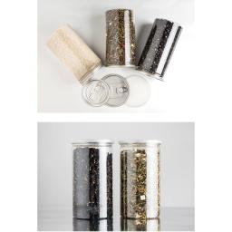 Garrafa De Embalagem De Plástico, garrafa De Selo Vazio Claro, Balde Circular, Jarra De Biscoito De Armazenamento, Latas Seladas De Grau Alimentício, Recipiente Tanque, 1Pc - Image 6