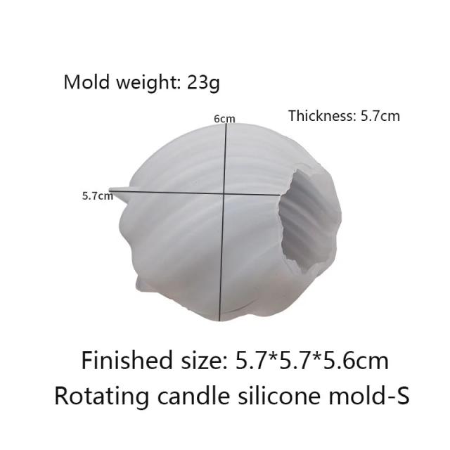 Molde de Silicone Pilar Geométrica Onda 3D para Vela Artesanal