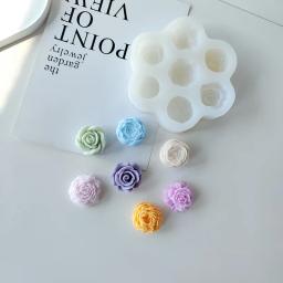 Moldes De Flor De Silicone Para Cozimento, 3D, Rosa, Peônia, Chocolate, Bolo, Vela Artesanal, Sabão, Gesso, Resina, Ferramentas De Fabricação De Artesanato, 7Pcs - Image 2