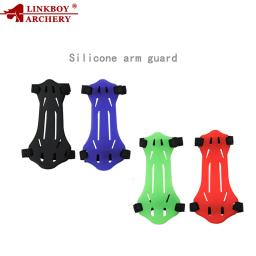 Luvas de couro com 3 dedos para tiro com arco e flecha, protetor para braço, acessório de caça, 1 peça - Image 6