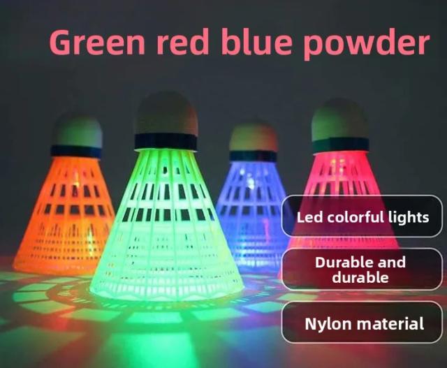 Peteca de Badminton LED Brilhante - Treinamento Noturno e Divertido
