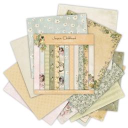 Papel de fundo Vintage Premium Handbook, padrões florais estilo brilhante e leve, 12 ", 12 pcs - Image 1