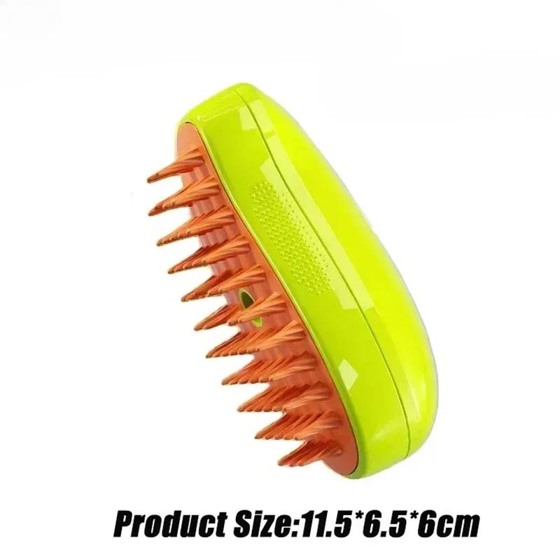 3 em 1 escova de massagem para animal de estimação, escova de vapor para cão e gato, para remover o cabelo do cão - Image 1
