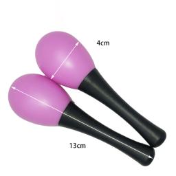 Maracas de plástico martelo chocalho, percussão shaker, instrumentos musicais, brinquedos para escola, grupos sensoriais, brilhante, 2x - Image 3