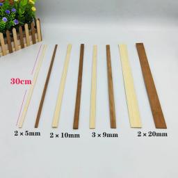 50pc multisize plana varas de bambu artesanato de madeira diy material artesanal fazendo materiais materiais de construção modelo de 30cm de comprimento - Image 2