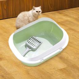 Open Top Pet Litter Box, Bandeja Bedpan, Grande Espaço, Fácil de Limpar, Recipiente De Areia Do Banheiro, Pequeno e Grande Gato, Gatinho e Gatos - Image 3