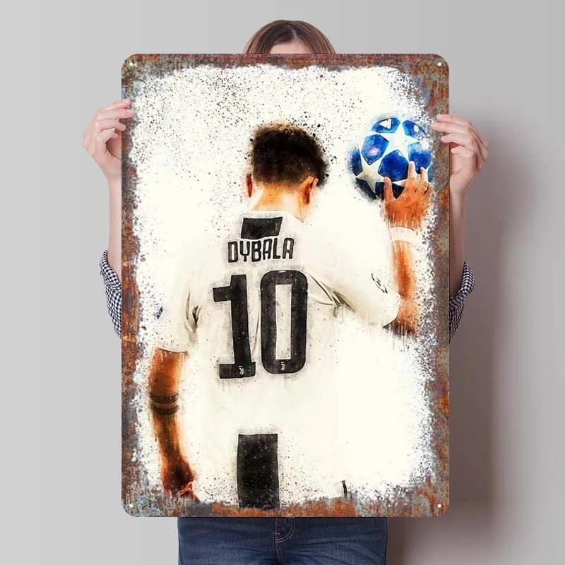Customizable Sports Poster for Gaming Room Decoration, Metal Tin Signs, Wall Art, Man Retro Room Decoration - Image 1