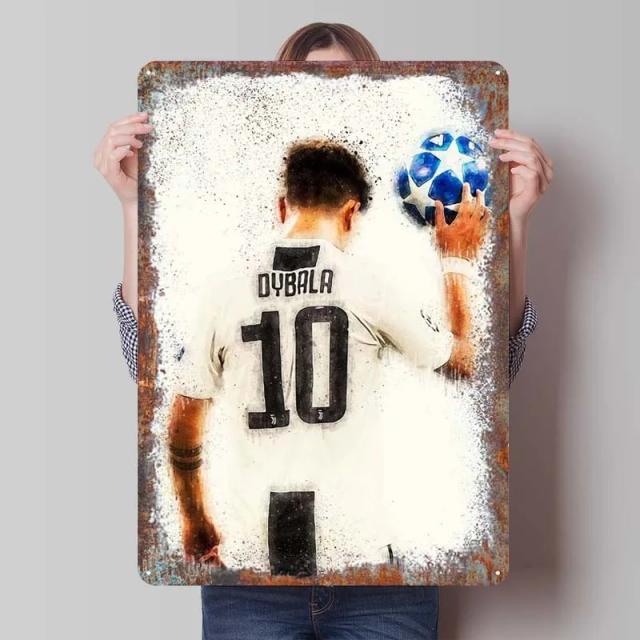 Pôster Esportivo Personalizável para Decoração de Sala de Jogos - Placas de Metal, Arte na Parede para Ambientes Retrô Masculinos