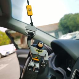 Batman superman homem-aranha homem de ferro personalidade figura espelho retrovisor do carro ornamento criativo boneca modelo ornamento decoração do carro - Image 2