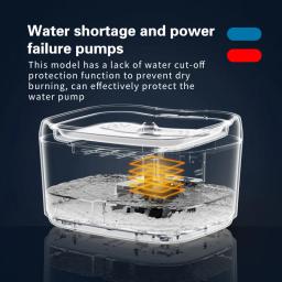 Fonte de água inteligente para animais de estimação, bateria carregável, aço inoxidável, bomba silenciosa sem fio, sensor de radar, dispensador de água para cães e gatos - Image 4