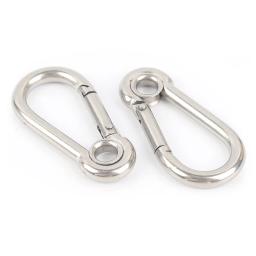 Mosquetão de aço inoxidável, Carbina Snap Hook com Ilhó, Fivela da mola, Chaveiro, M4, M5, M6, M7, M8 - Image 3
