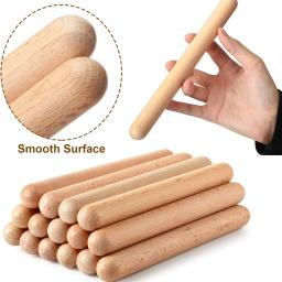 Tambores de madeira para crianças, música clássica ritmo varas, brinquedo de percussão perfeito, presente para iniciantes, 2PCs - Image 1