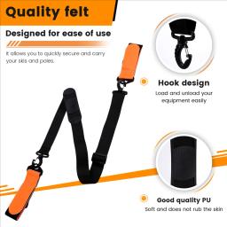 ABHS-alças ajustáveis para snowboard e vara de esqui, alças portáteis para snowboard, acessórios de esqui de nylon duráveis para homens e mulheres. - Image 1