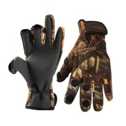 Novo 3 dedo mais curto luvas de pesca à prova dwaterproof água caça luvas antiderrapantes tiro camo sem adesivo - Image 1