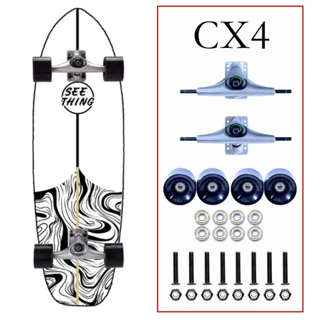 Prancha de Surf Skate CX4: Suporte Ideal para Iniciantes em Esportes e Lazer com Longboard de 32 Polegadas