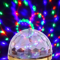 E27 mini bola mágica rotativa luz rgb lâmpada de projeção festa dj bola discoteca luz para festa em casa ktv bar palco iluminação casamento - Image 3