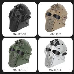 Máscara tática de proteção facial, máscara protetora respirável de metal com tecido antiembaçante para caçar paintball airsoft - Image 6