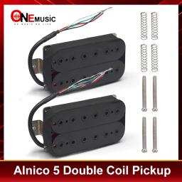 Vintage alnico 5 humbucker captador bobina dupla guitarra elétrica ponte captador peças de guitarra preta som quente preto - Image 1
