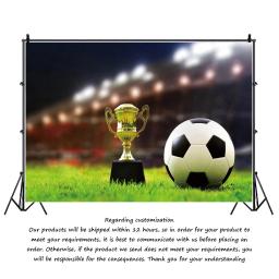 Campo de futebol grama tema fundo meninos chá de bebê festa de aniversário decoração banner vinil fotografia pano de fundo photo studio adereços - Image 2