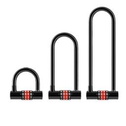 U-Shaped Extended Anti-theft Combination Lock, Porta de Vidro Duplo, Loja Cadeado, Bicicleta Bloqueio, Acessórios para bicicletas, Esportes ao ar livre - Image 1