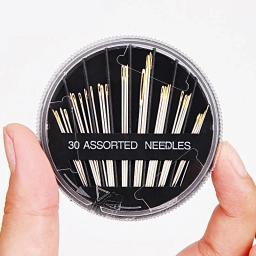 Kit de agulhas de costura com Rolling Disk Box, Assorted Mão Bordados, Emendando Quilt, Case Tools para DIY Crafts Patches, 30 pcs - Image 4