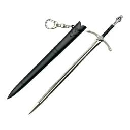 Arma Medieval do Senhor dos Anéis F, Aragorn Brilhante, Narthil Metal Katana, Espada Samurai, Chaveiros, Presentes de Brinquedo, 18-22cm - Image 2