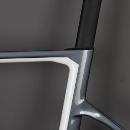 Conjunto de quadros de carbono de corrida elite r52 quadro de bicicleta de estrada de fibra de carbono t1000 cabo interno completo com guiador di2 freio a disco 700*28c - Image 4