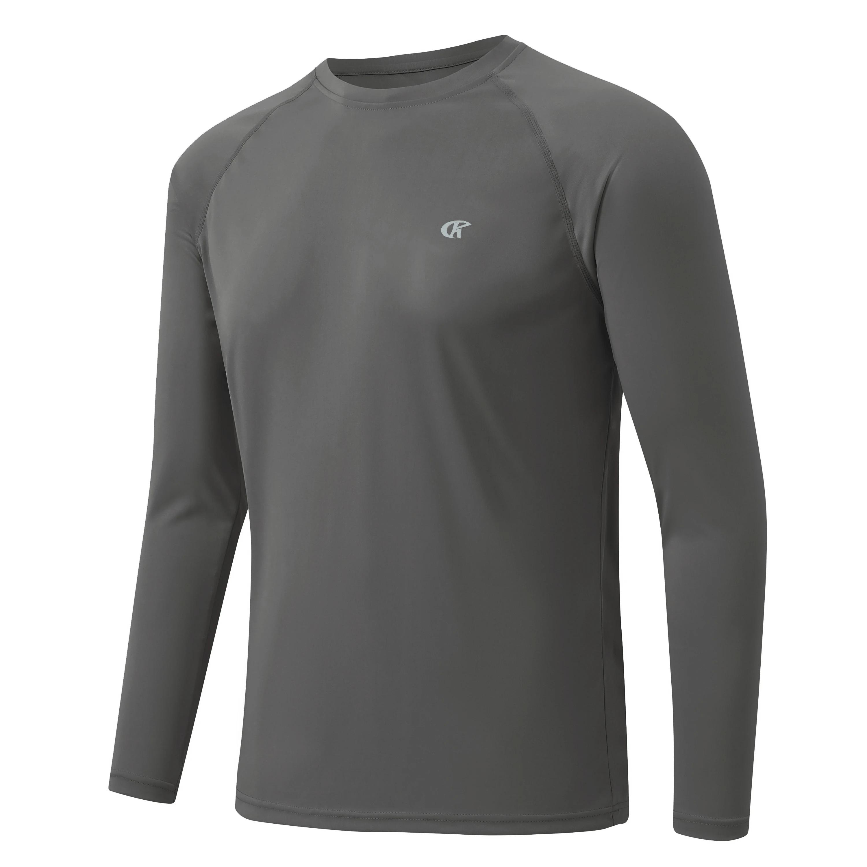 Camiseta masculina de manga comprida UPF 50+, tops respiráveis de proteção contra queimaduras, camisa pulôver para esporte, pesca, caminhada, treino, praia ao ar livre - Image 1