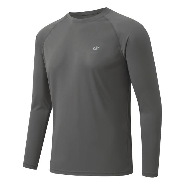 Camiseta Masculina Manga Longa UPF 50+ Proteção Solar Respirável 100% Poliéster