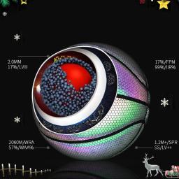 Bola reflexiva de basquete pu, bola brilhante para treinamento de basquete masculino e feminino, bola interna e externa brilhante, presente - Image 6