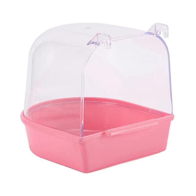 Banheira Transparente para Pássaros Pequenos - Fácil de Limpar e Ideal para Papagaios, Canários e Periquitos em Gaiolas Cobertas